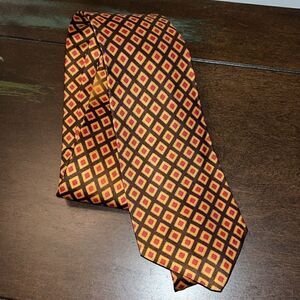 Daks London plaid Diamond print silk retro men’s vintage neck tie business smart